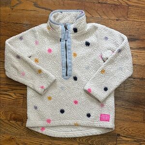 Joules Kids' Cream Fleece with Colorful Dots